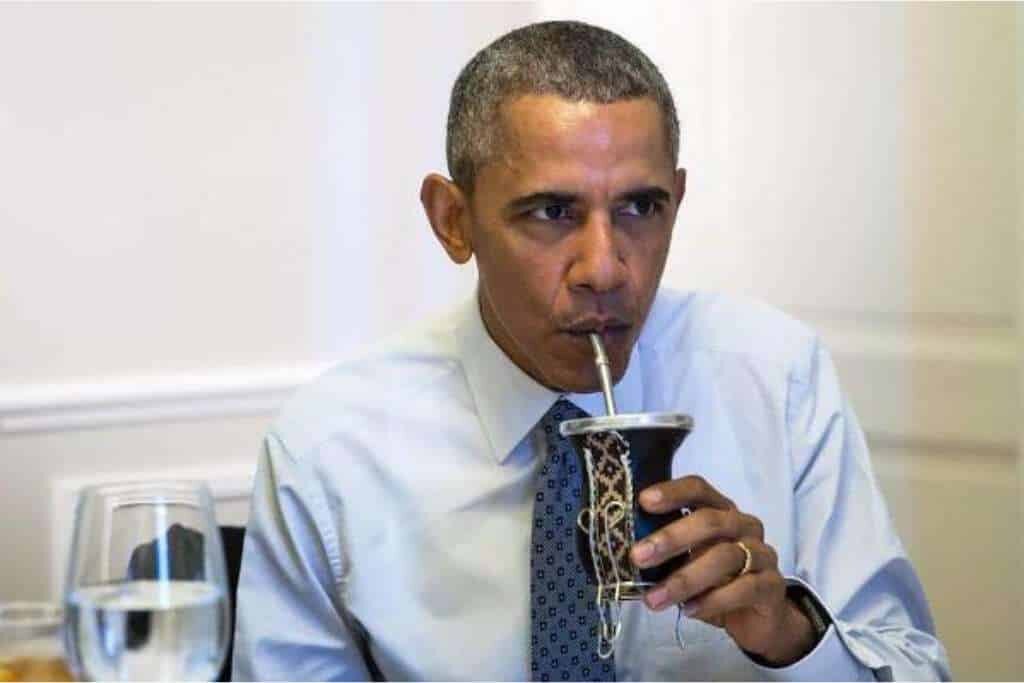 Barack Obama qui boit du maté