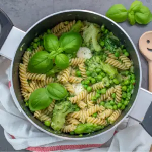 one pot pasta brocoli et petits pois